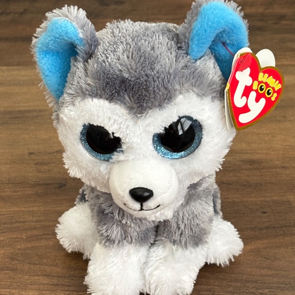 NEW TY Husky SLUSH Puppy Dog BEANIE BOO Stuffed Animal Plush Toy 6" NWT 2022 - Picture 5 of 11